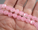 Rose Quartz Beads Star Cut Faceted 8mm (C294)