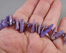 Charoite Long Nugget Beads C503