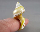 Shell Gemstone Ring Size 5.5 (Vintage) H052-14