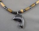 Hematite Dolphin Necklace H052-16