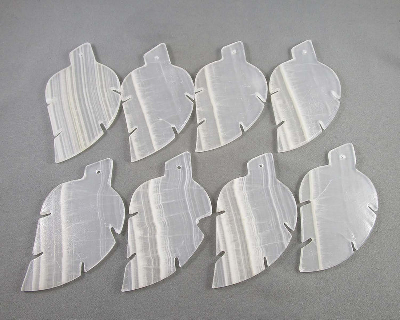 Set of 8 Onyx Stone Leaves