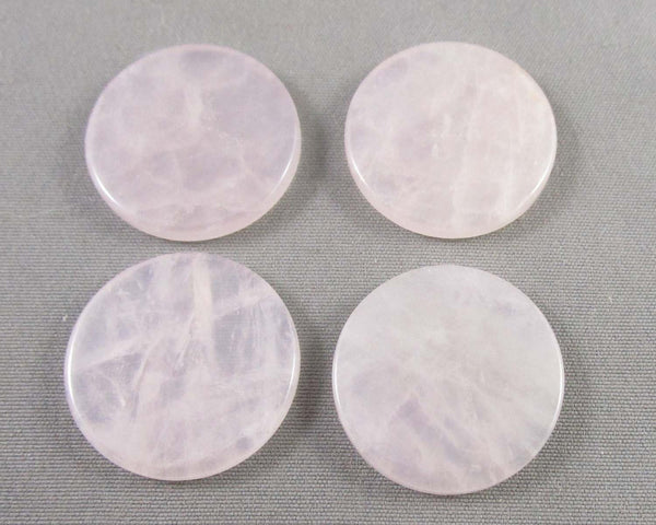 Rose Quartz Flat Round Cabochon 2pcs 20mm C271