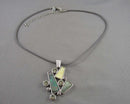 Abalone Shell Pendant Necklace (Vintage) H067-11