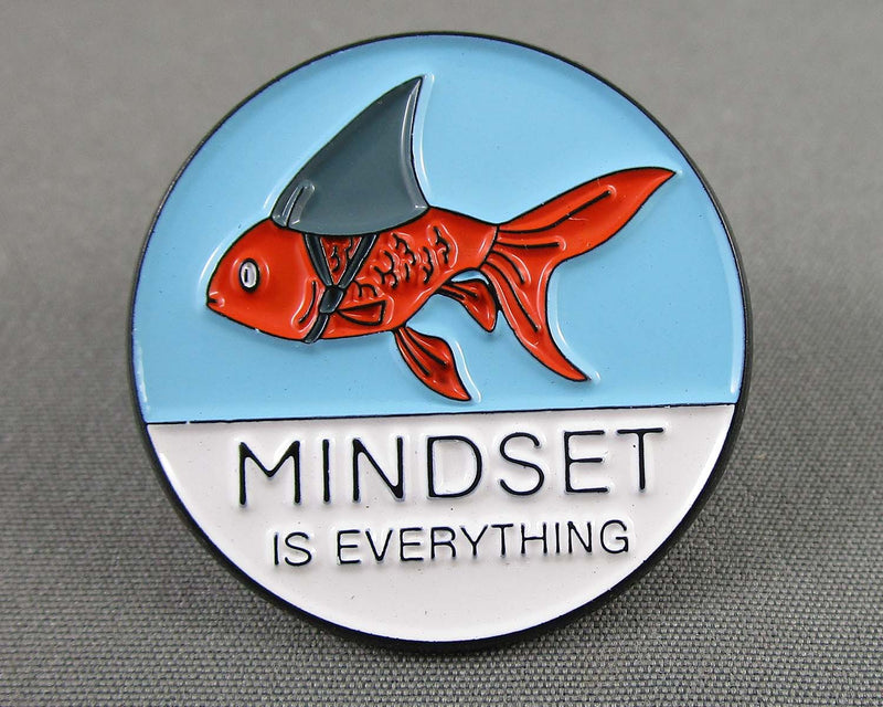 "MIndset is Everything" Goldfish Enamel Pin 1pc (BIN 61)