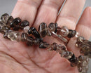 Smoky Quartz Beads Chip Strand 35" Med (G070-2)
