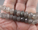Smoky Quartz Faceted Rondelle Beads 8x5mm C711