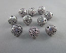 Tibetan Spacer Beads Silver Tone Round 11mm 5pcs C306