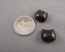 Cat Head Gold Sheen Obsidian Bead (Drilled) 1pc C535