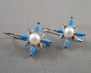 Natural Pearl Earrings 925 Sterling Silver (Vintage) H013-6