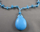 Blue Howlite Necklace (Vintage) H013-8