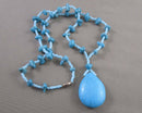Blue Howlite Necklace (Vintage) H013-8