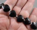 Obsidian Faceted Drop Beads 12mm C533