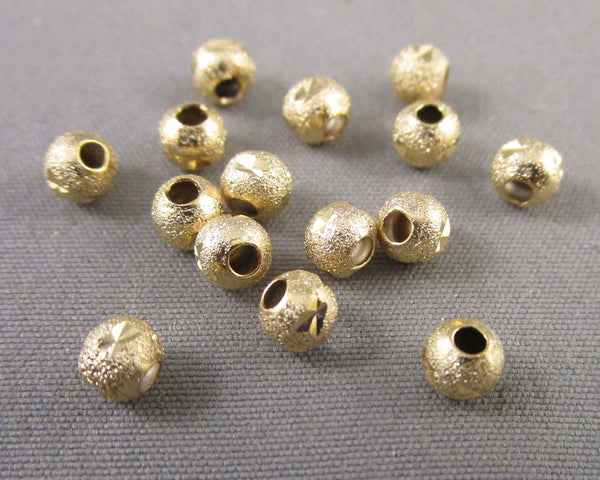 Real 24K Gold Plate Spacer Beads 4mm C217