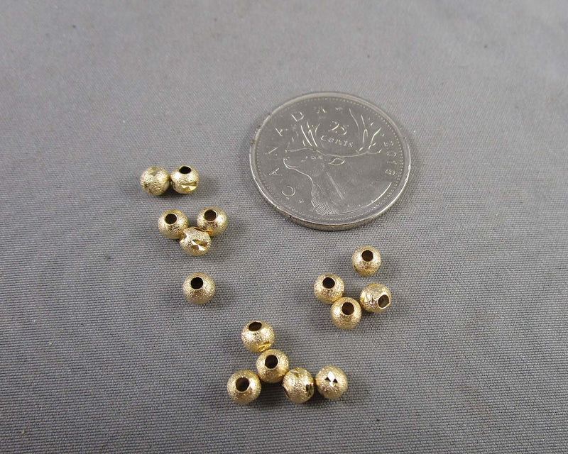 Real 24K Gold Plate Spacer Beads 4mm C217