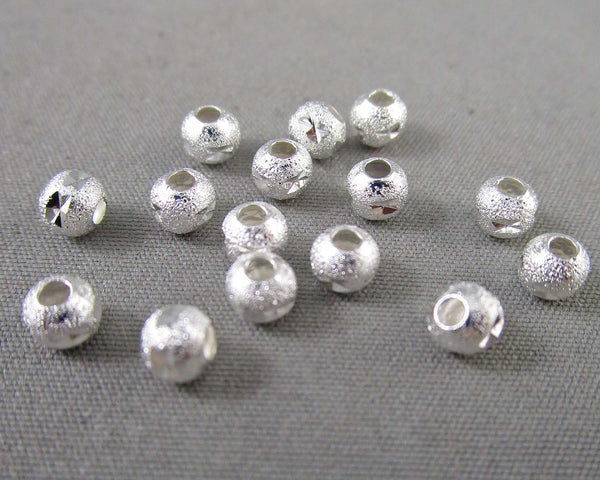 Real Sterling Silver Plate Spacer Beads 4mm C416