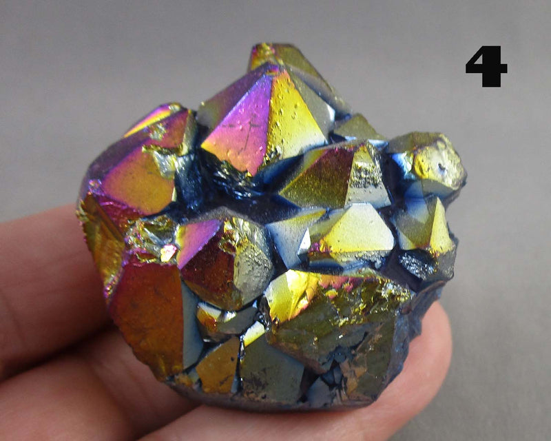 You Choose!  Rainbow Aura Quartz Crystal Cluster 1pc