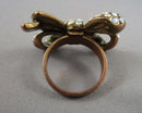 Rhinestone Copper Ring Size 6.5 H001-3