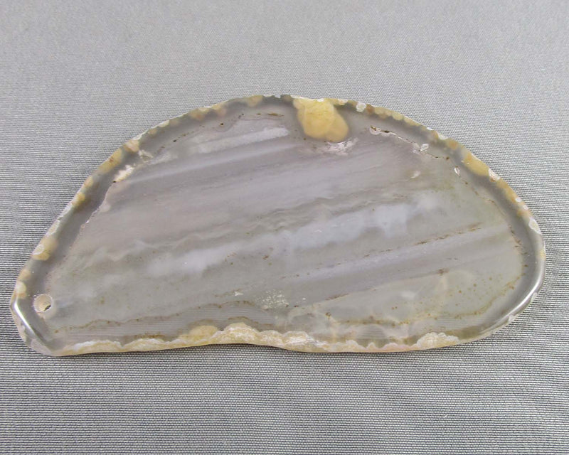 25% OFF!  Agate Polished Slice (Drilled) 1pc B124-2