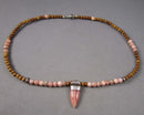 Rhodochrosite Gemstone Pendant Necklace 925 Sterling Silver H031-4