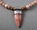 Rhodochrosite Gemstone Pendant Necklace 925 Sterling Silver H031-4