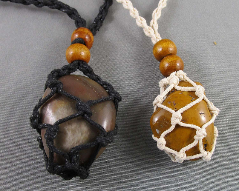 Macramé Crystal Holding Necklaces