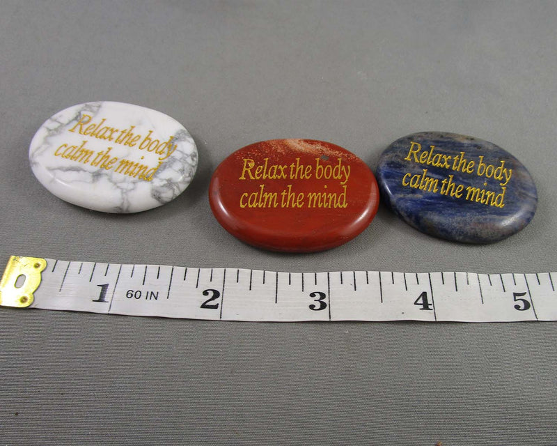 Crystal Word Stone "Relax The Body Calm The Mind" C552