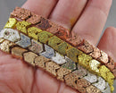 Arrow Shaped Metal Plated Lava Beads (Various Colors)
