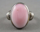 Pink Shell Ring Size 6.5 Sterling Silver (Vintage) H031-20