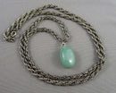Aventurine Pendant Necklace (Vintage) H031-30