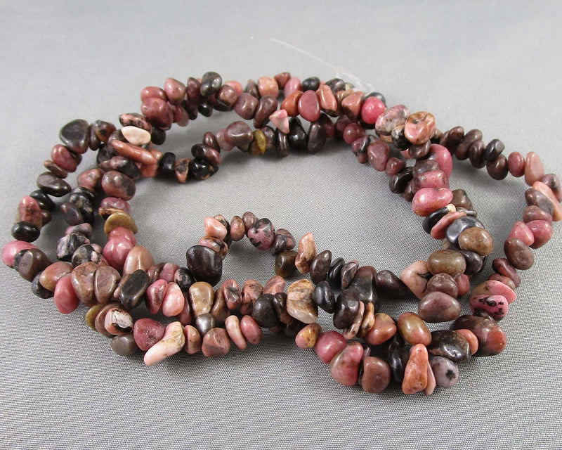 Rhodonite Beads Chip Strand 31" (C316)