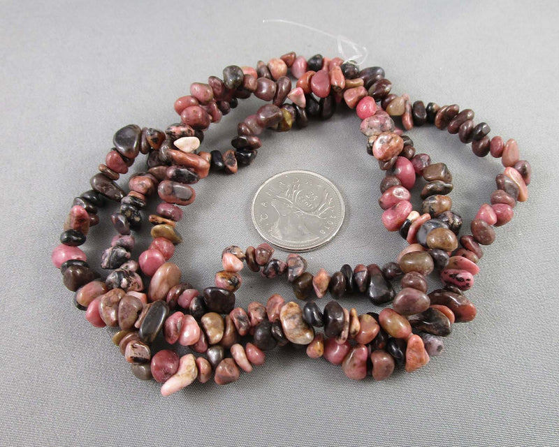 Rhodonite Beads Chip Strand 31" (C316)