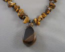 Tiger Eye Gemstone Pendant Necklace H015-5