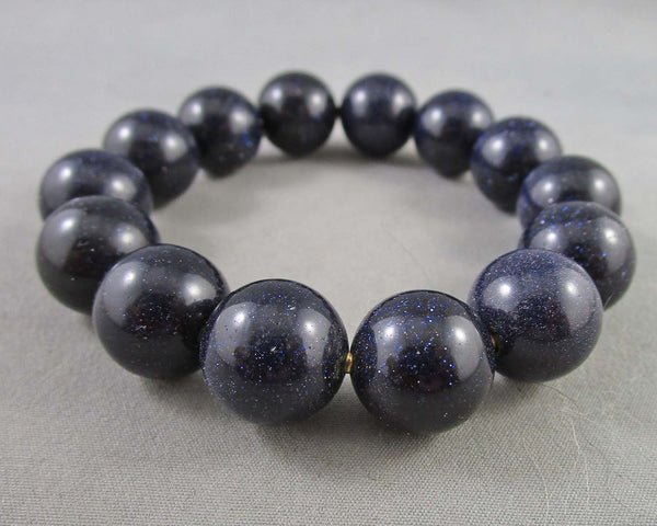 Blue Goldstone Bracelet 1pc B102-2 (Vintage)