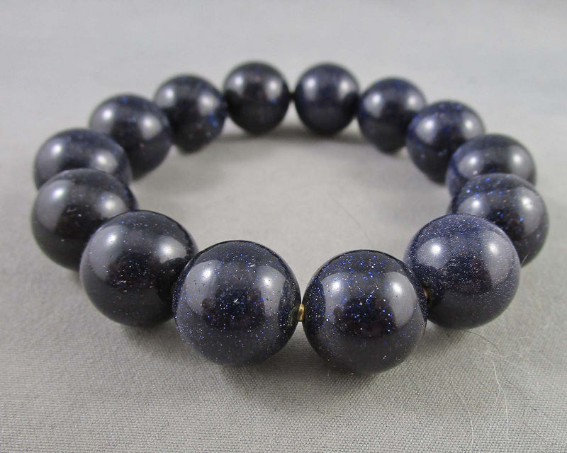 Blue Goldstone Bracelet 1pc B102-2 (Vintage)