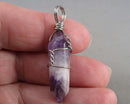 Amethyst Gemstone Pendant (Vintage) H015-17
