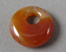 Carnelian Donut / PI Disc Bead 18mm 1pc C719