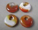 Carnelian Donut / PI Disc Bead 18mm 1pc C719