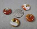 Carnelian Donut / PI Disc Bead 18mm 1pc C719