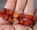 Carnelian Raw Nugget Beads C718