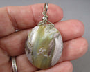 Agate Gemstone Pendant (Vintage) H029-12