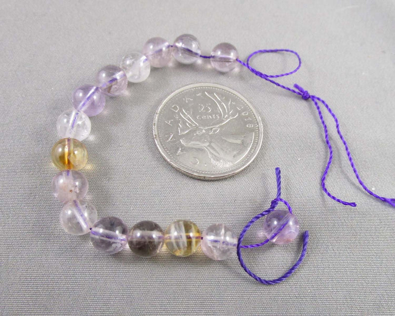 Ametrine Beads Round (Various Sizes)