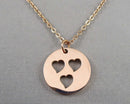 Hearts Pendant Necklace (Vintage) H035-10