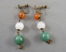 Mixed Gemstone Earrings H035-28 (Vintage)