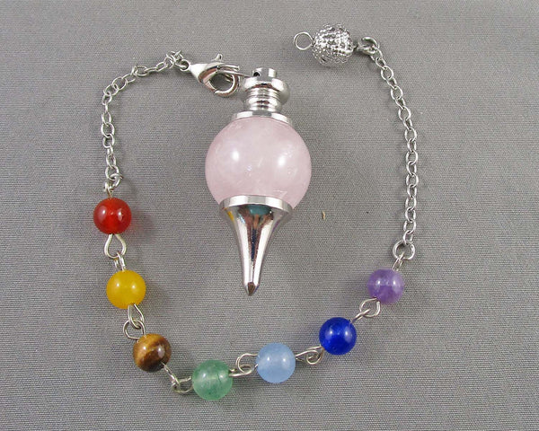 Rose Quartz Chakra Pendulum Z009