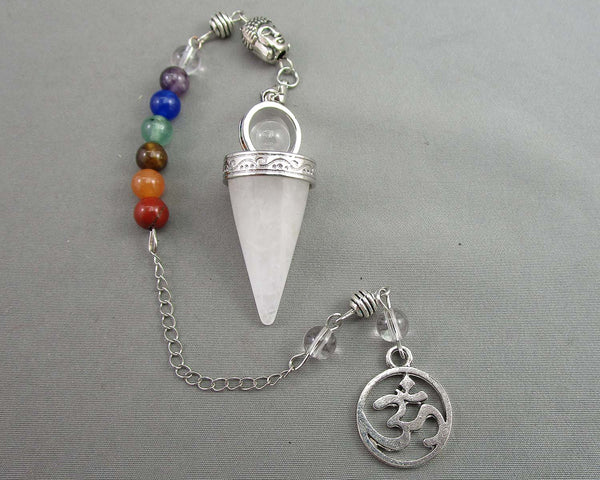 Quartz Chakra Gemstone Pendulum Z016