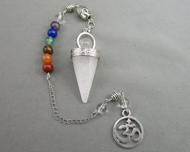 Quartz Chakra Gemstone Pendulum Z016