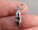 Faceted Marquise Hematite Gemstone Pendant (Vintage) H040-8