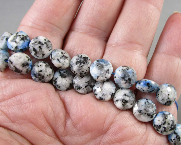 K2 Jasper Faceted Flat Round Beads 8x5mm C563