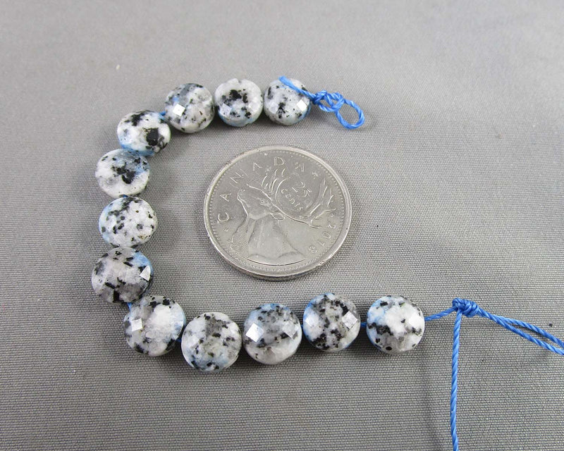 K2 Jasper Faceted Flat Round Beads 8x5mm C563
