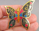 Enamel Butterfly Brooch (Vintage) H044-2
